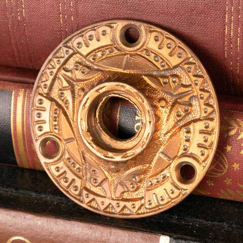 #45884 Antique Victorian Bronze Doorknob Rosette image 3