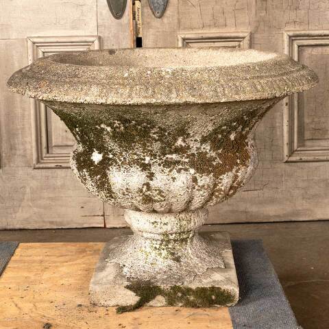 #45891 Salvaged Vintage Concrete Garden Planter Urn image 4