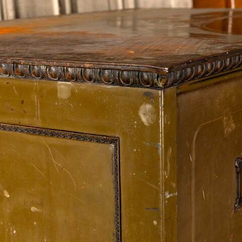 #45902 Antique Metal 6 Drawer File Cabinet image 7