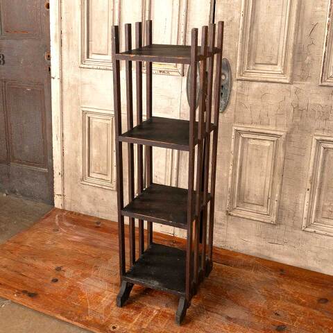 #45905 Antique Arts & Crafts Wood Plant Stand image 2