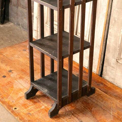 #45905 Antique Arts & Crafts Wood Plant Stand image 3