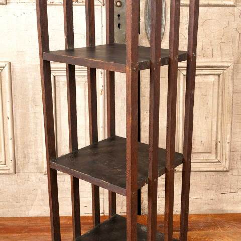 #45905 Antique Arts & Crafts Wood Plant Stand image 6