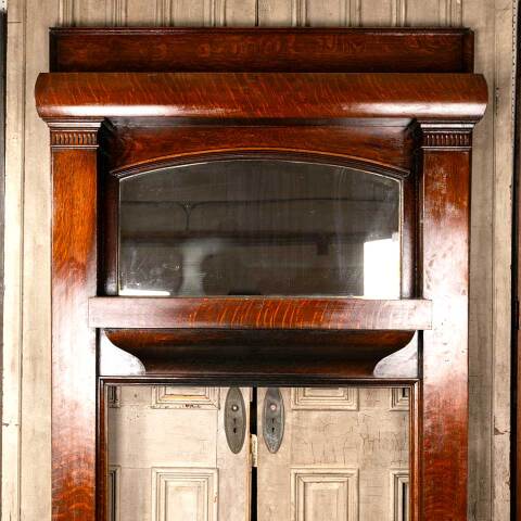 #45918 Salvaged Antique Oak Fireplace Mantel image 2