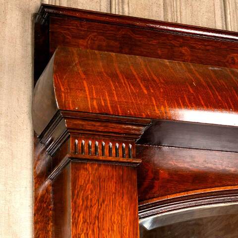 #45918 Salvaged Antique Oak Fireplace Mantel image 6