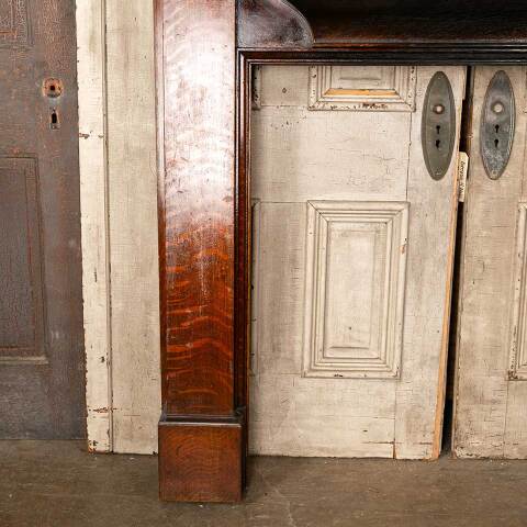 #45918 Salvaged Antique Oak Fireplace Mantel image 4