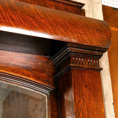 #45918 Salvaged Antique Oak Fireplace Mantel image 7