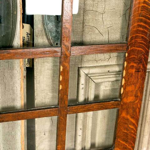 #45922 Antique Oak Divided Lite Cabinet Door image 8