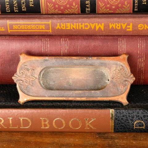 #45930 Antique Ornate Bronze Sash Window Lift image 3