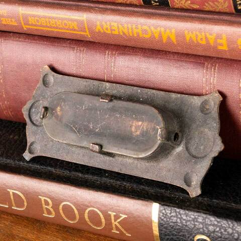 #45930 Antique Ornate Bronze Sash Window Lift image 5