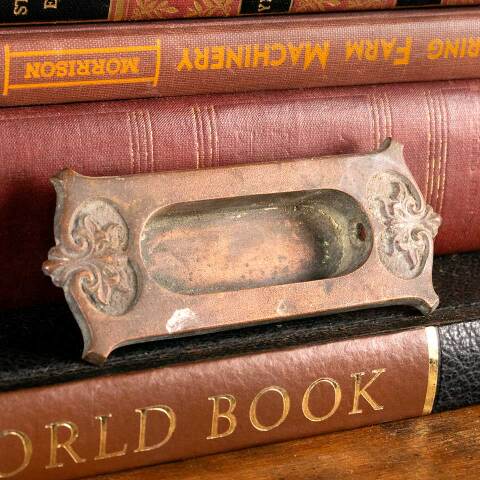 #45942 Antique Ornate Bronze Sash Window Lift image 3