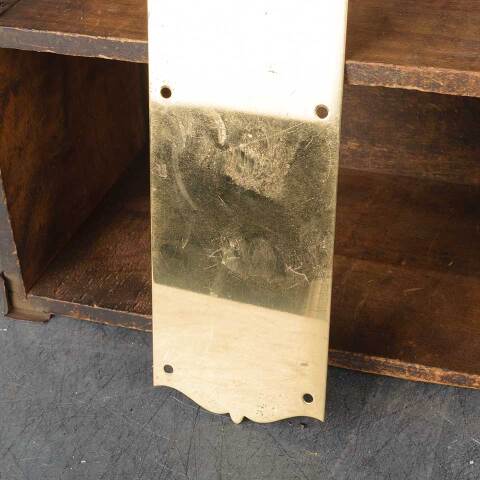 #45981 Salvaged Brass Push Plate Door Hardware image 4