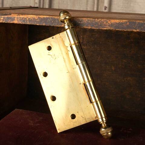 #45983 4 1/2" Brass Baldwin Acorn Finial Door Hinge image 6