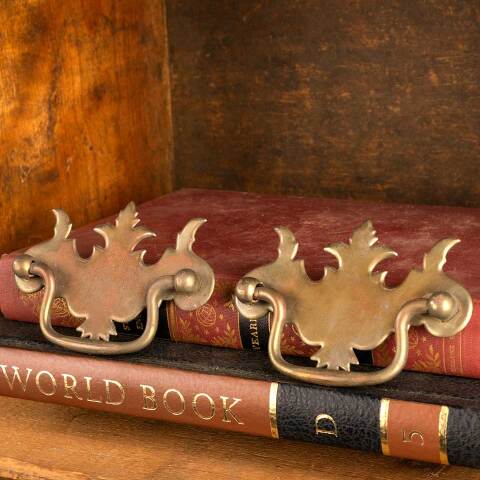 #45988 Vintage Brass Chippendale Drawer Pulls image 3