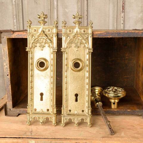 #46018 Reproduction Brass Corbin Door Hardware Set image 8