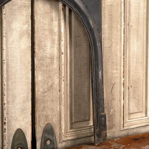 #46042 Salvaged Antique Cast Iron Fireplace Surround image 6