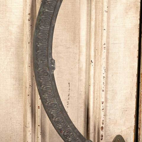 #46070 Ornate Large Antique Brass Chandelier Ring image 2