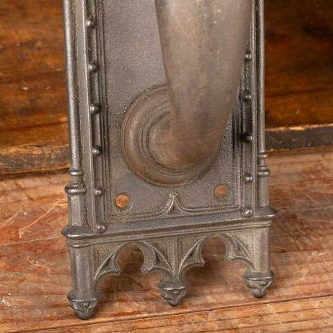 #46088 Antique Cast Iron Gothic Door Handle image 6