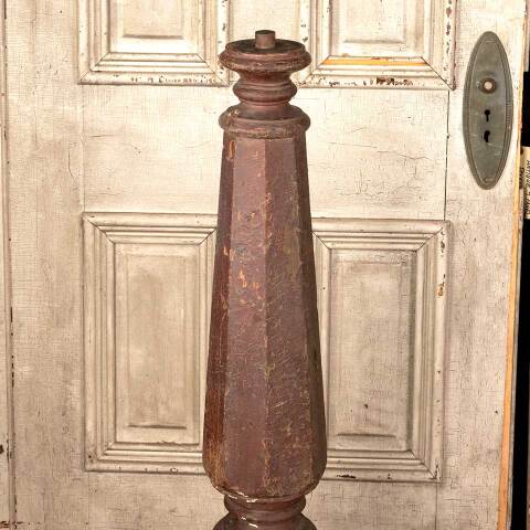 #46104 Salvaged Antique Wood Staircase Newel Post image 3