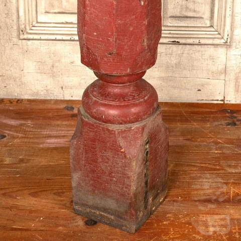 #46105 Salvaged Antique Wood Staircase Newel Post image 3