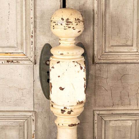 #46114 Salvaged Antique Wood Staircase Newel Post image 2