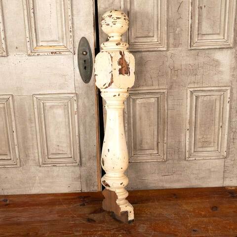#46114 Salvaged Antique Wood Staircase Newel Post image 4