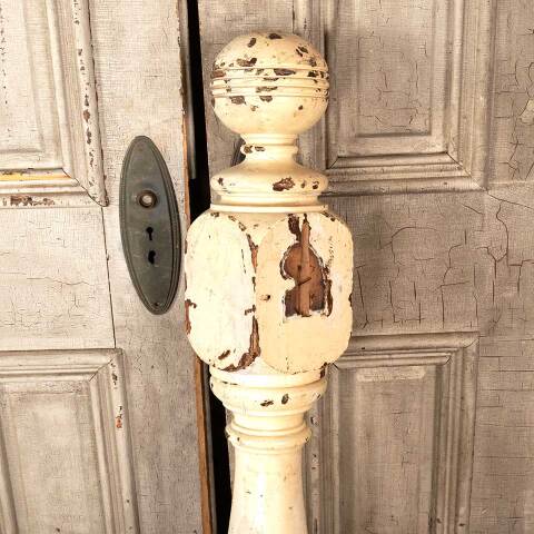 #46114 Salvaged Antique Wood Staircase Newel Post image 6
