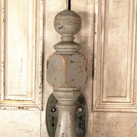 #46116 Salvaged Antique Wood Staircase Newel Post image 2