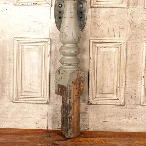 #46116 Salvaged Antique Wood Staircase Newel Post image 6