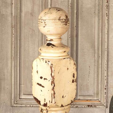 #46117 Salvaged Antique Wood Staircase Newel Post image 3