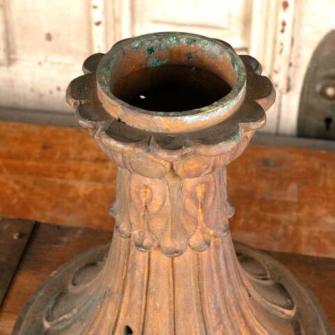 #46186 Antique Ornate Cast Brass Chandelier Part image 5