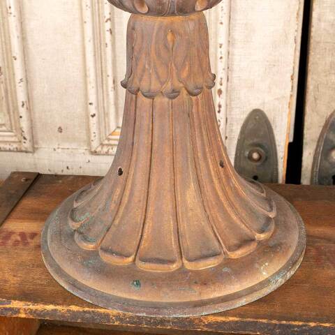 #46186 Antique Ornate Cast Brass Chandelier Part image 7