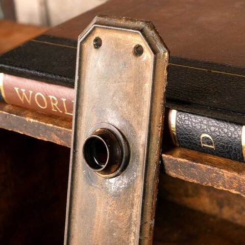 #46203 Antique Arts & Crafts Doorknob Backplate image 4