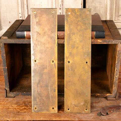 #46219 Antique Brass Door Push Plate Hardware image 2