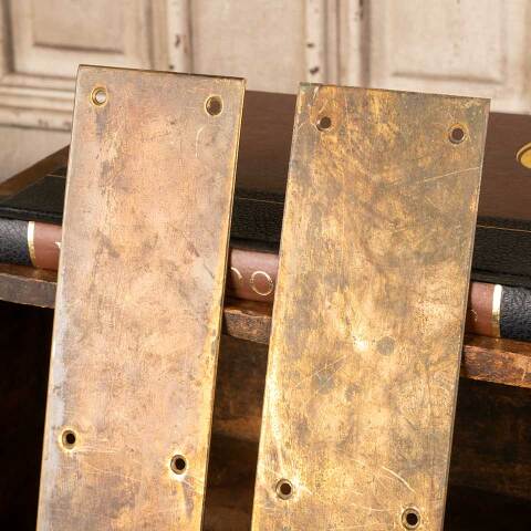 #46219 Antique Brass Door Push Plate Hardware image 3