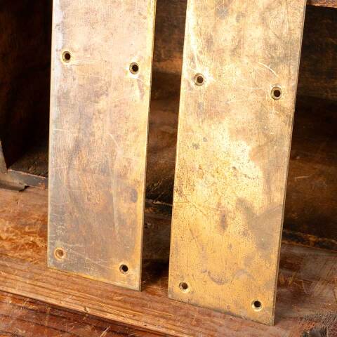 #46219 Antique Brass Door Push Plate Hardware image 4