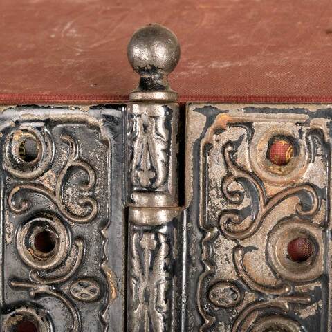 #46222 4" Antique Cast Iron Ball Finial Door Hinge image 4