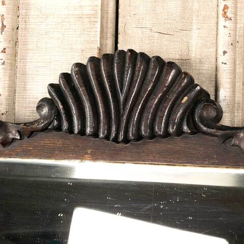 #46282 Antique Beveled Glass Mirror in Wood Frame image 3