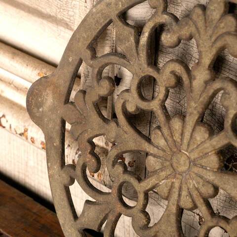 #46294 Antique Decorative Round Cast Iron Door image 6