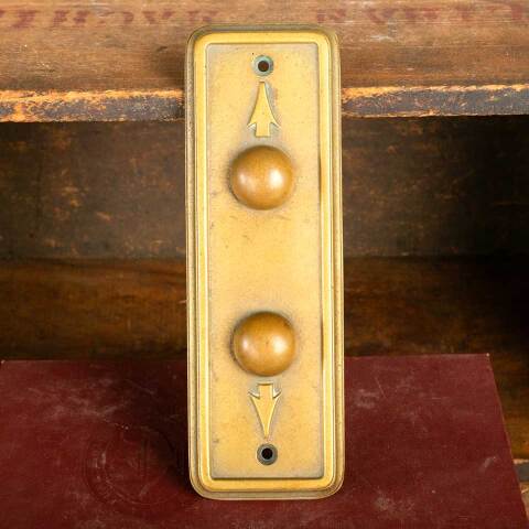 #46295 Antique Bronze Elevator Arrow Button Plate image 2