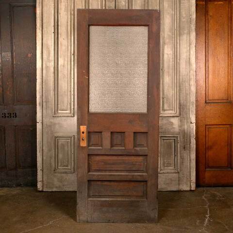 #46312 30x78 Antique Half Lite Wood Door image 4