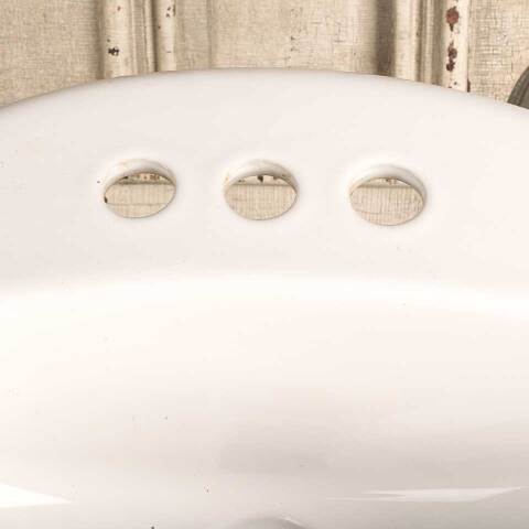 #46334 Porcelain Drop-in Bathroom Vanity Sink Bowl image 3