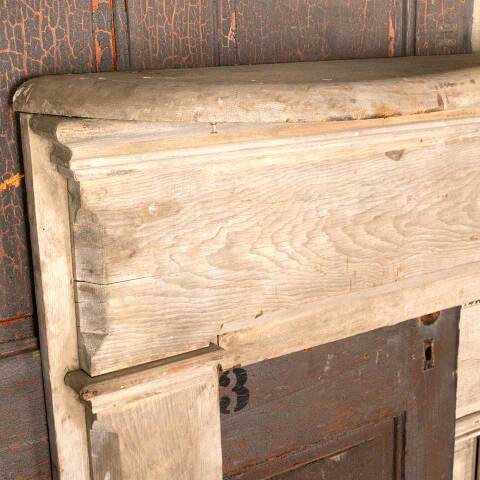 #46354 Salvaged Antique Wood Fireplace Mantel image 2
