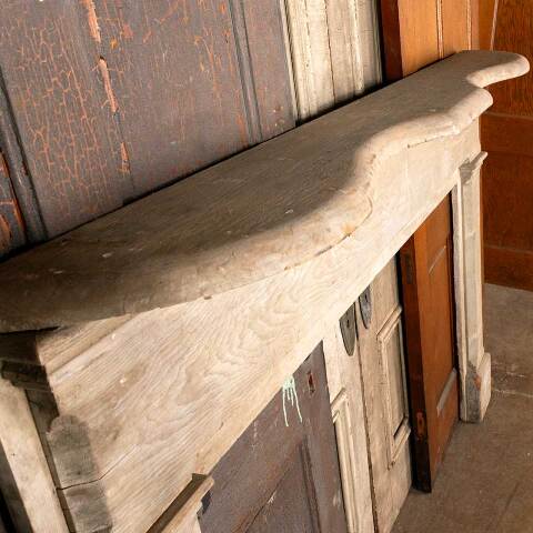 #46354 Salvaged Antique Wood Fireplace Mantel image 6