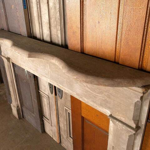 #46354 Salvaged Antique Wood Fireplace Mantel image 7