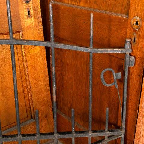 #46359 Salvaged Antique Wrought Iron Garden Gate image 2