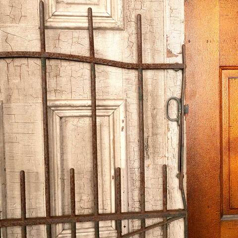 #46362 Salvaged Antique Wrought Iron Garden Gate image 2