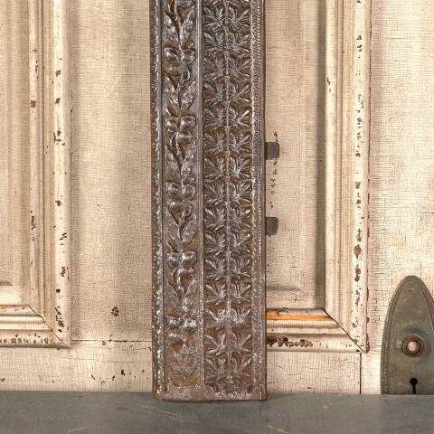 #46363 Antique Ornate Cast Iron Fireplace Surround image 3