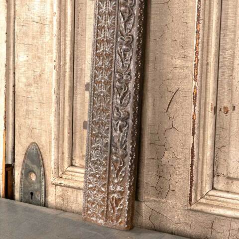 #46363 Antique Ornate Cast Iron Fireplace Surround image 7