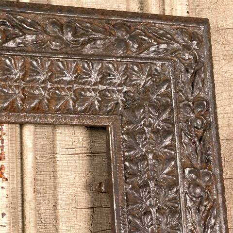 #46363 Antique Ornate Cast Iron Fireplace Surround image 6