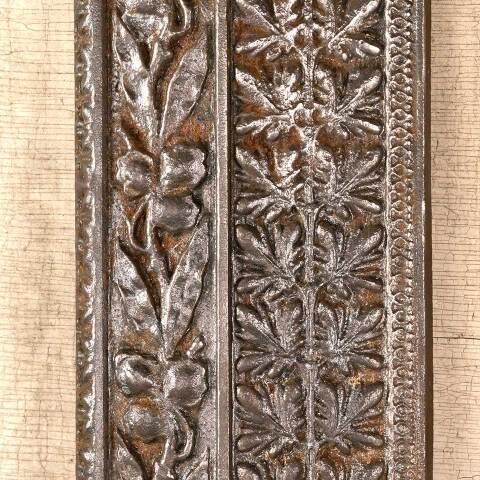 #46363 Antique Ornate Cast Iron Fireplace Surround image 5